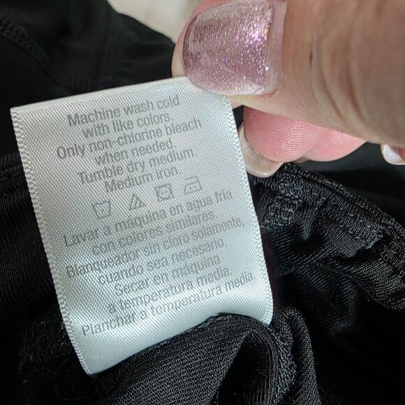 Danskin Now L (12/14)  Black Semi Fitted Straight Leg Athletic Leggings Lot of 4 - Picture 6 of 9